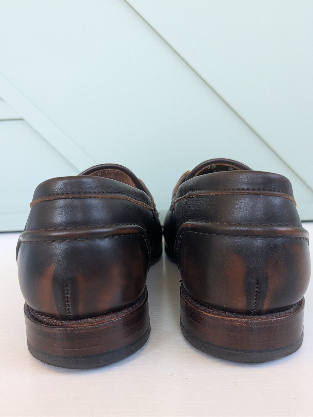 Allen Edmonds Brown Leather Bit Loafers with Silver Hardware - Picture 6 of 13